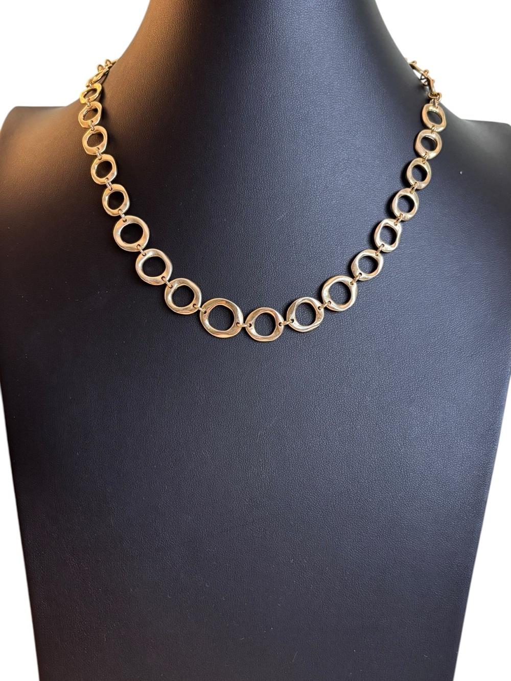 Vintage Graduated Circle Link Necklace by Liz & Co.